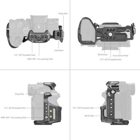 SmallRig 6029 Rhinoceros - klatka do Sony Alpha 7 V / 7R V / 7 IV / 7S III / 7R IV - szczegóły